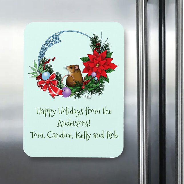 Magnet Flexible Wreath de la souris de Noël (Créateur téléchargé)