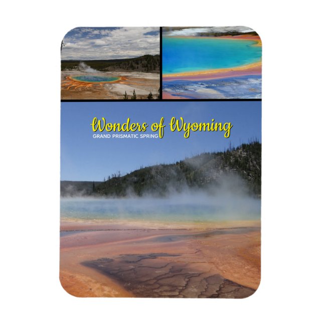 Magnet Flexible Yellowstone Grand Printemps Prismatique Wyoming (Vertical)