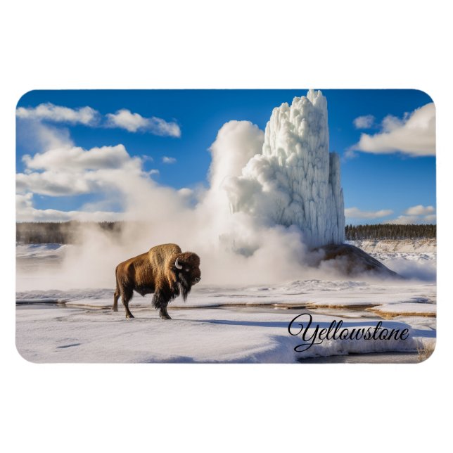 Magnet Flexible Yellowstone Magnet-Buffalo Geyser (Horizontal)