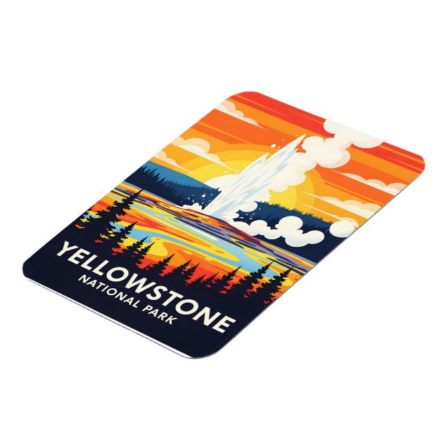 Magnet Flexible Yellowstone National Park – Vibrant Geyser (Côté Gauche)