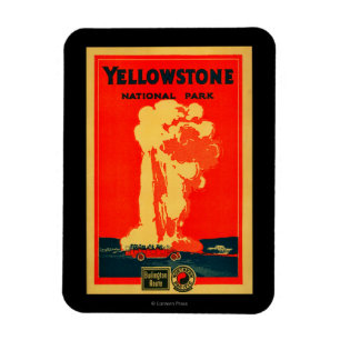 Magnet Flexible Yellowstone, vieille affiche fidèle de la