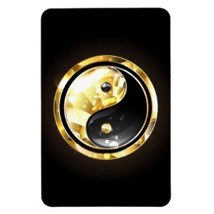Magnet Flexible Yin Yang or sur noir