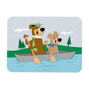 Magnet Flexible Yogi Bear et Boo Boo Fun Canoe Adventure