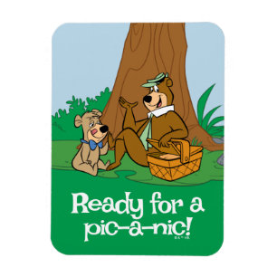 Magnet Flexible Yogi Bear et Boo-Boo pique-nique Snack