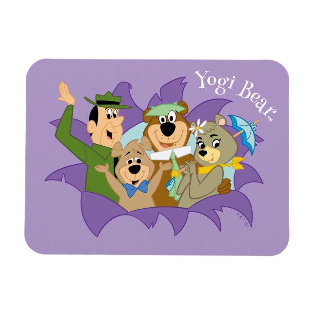 Magnet Flexible Yogi Ours et amis Surprise (Horizontal)