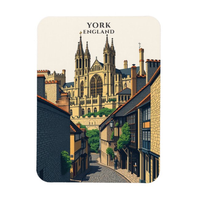 Magnet Flexible York Angleterre Voyage historique (Vertical)