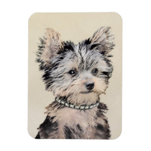 Magnet Flexible Yorkshire Terrier Puppy Peinture Chien original