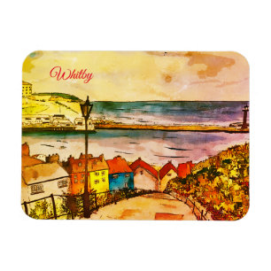 Magnet Flexible Yorkshire Whitby 199 Etapes Art original