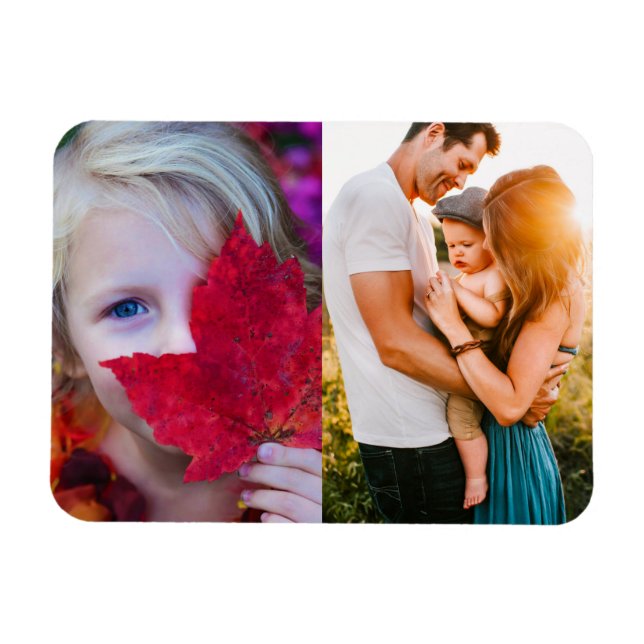 Magnet Flexible Your 2 Photos (Horizontal)