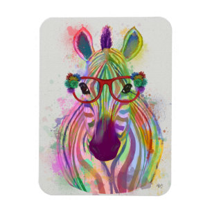 Magnet Flexible Zebra Rainbow Splash