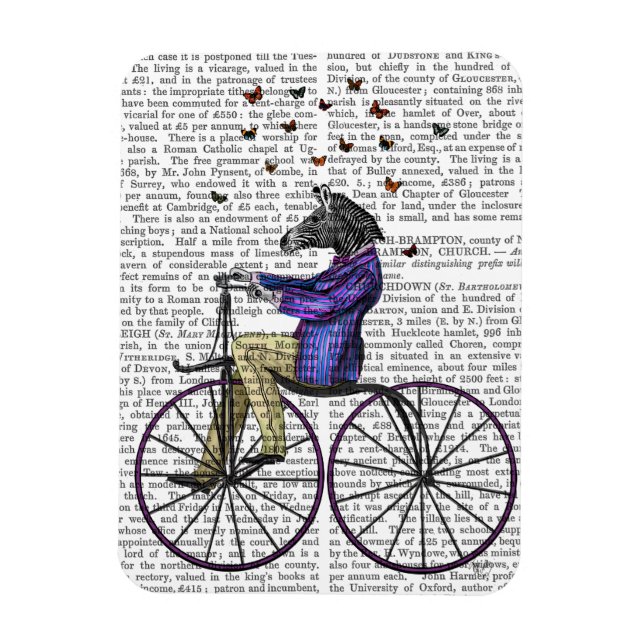 Magnet Flexible Zèbre À Vélo (Vertical)