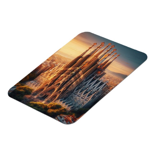 Magnet Flexible zESa13 BARCELONE Basilique Sagrada Familia, réfrig (Côté Gauche)