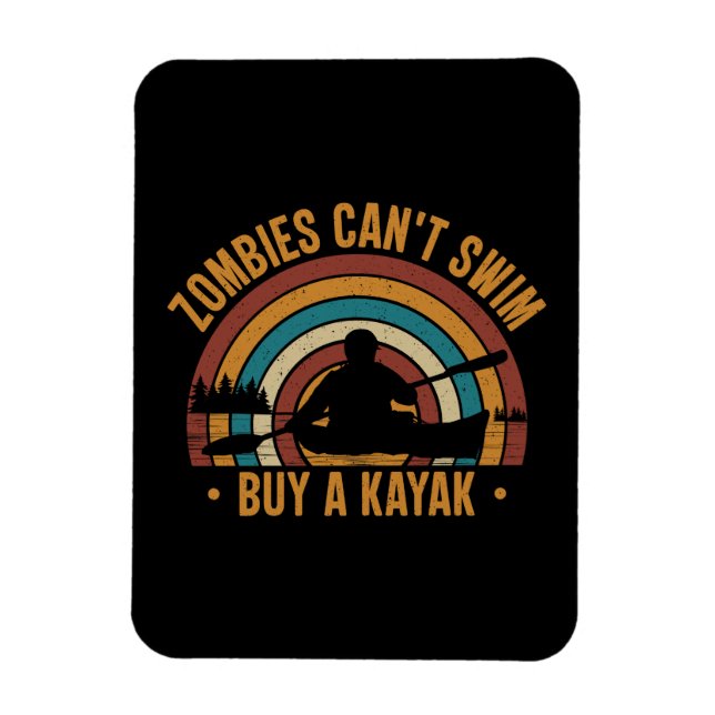 Magnet Flexible Zombies ne sait pas nager Acheter un Kayak (Vertical)