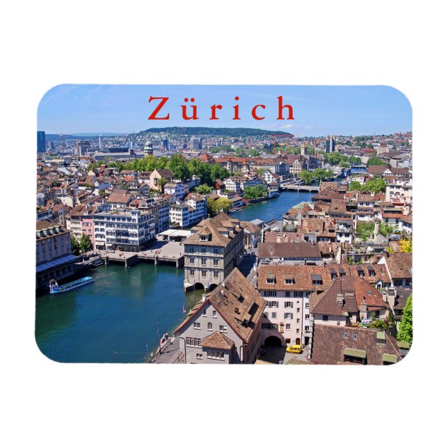 Magnet Flexible Zurich. Panorama depuis la Tour Grossmunster. (Horizontal)