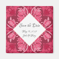 Magnet floral Art Nouveau pour "Sauvez la Date !"
