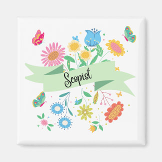 Magnet floral de printemps