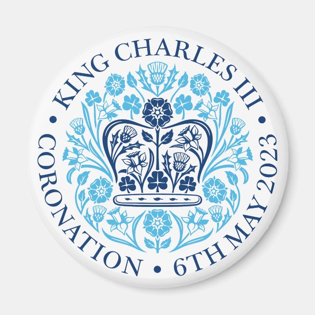 Magnet for 2023 Coronation - Blue (Front)