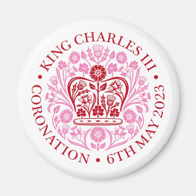 Magnet for 2023 Coronation - Red  (Front)