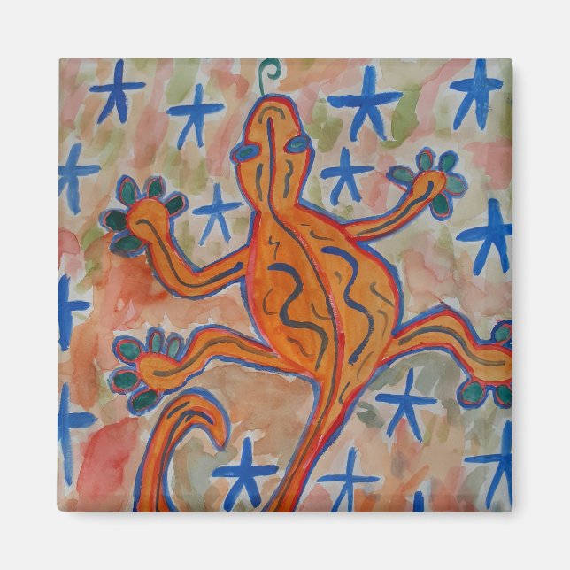Magnet Gecko Orange (Devant)