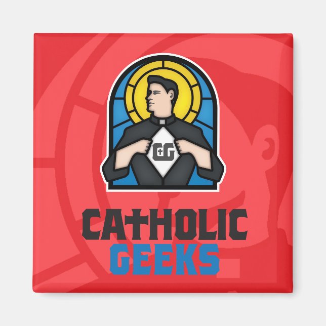 Magnet Geek catholique (Devant)