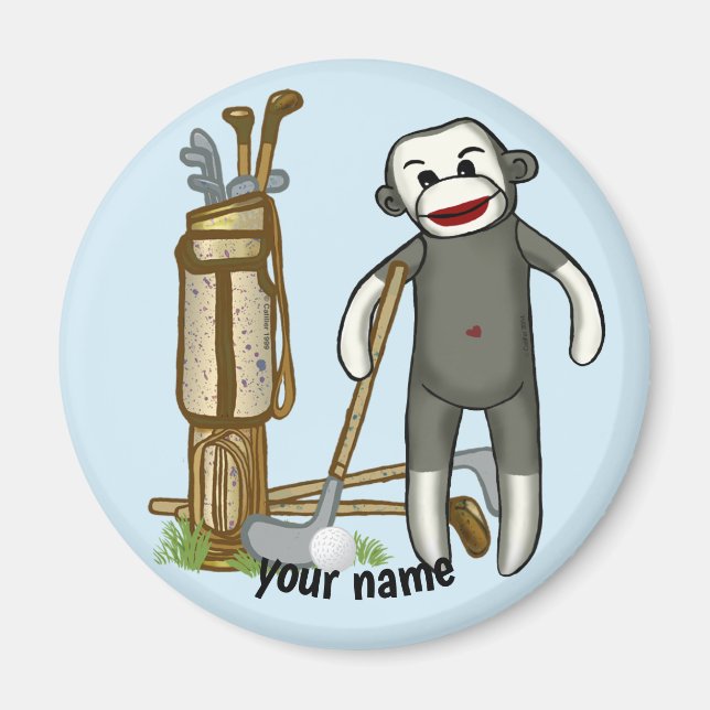Magnet Golf Singe Chaussette (Devant)