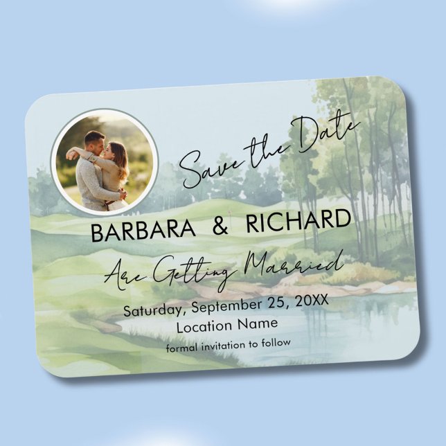 MAGNET Golf Theme Photo Wedding Save the Date (Creator Uploaded)