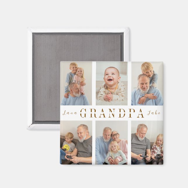 Magnet grand-père personnalisé | Fête des grands-p (Recto/Verso)