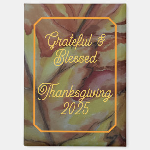 Magnet Grateful & Blessed Thanksgiving 