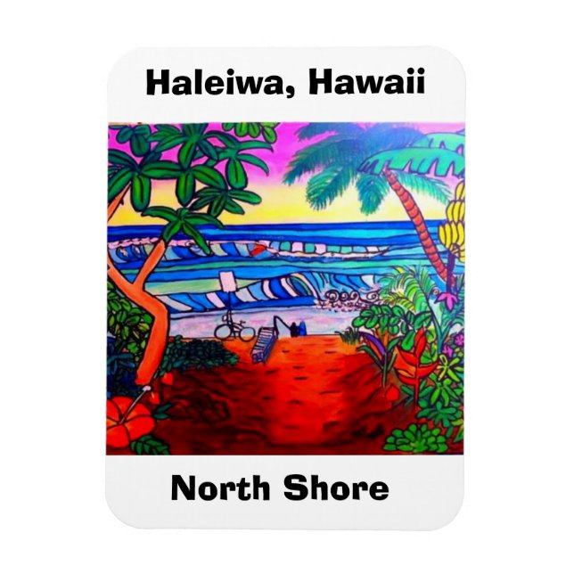 Magnet Haleiwa Hawaii Oahu Aloha (Vertical)