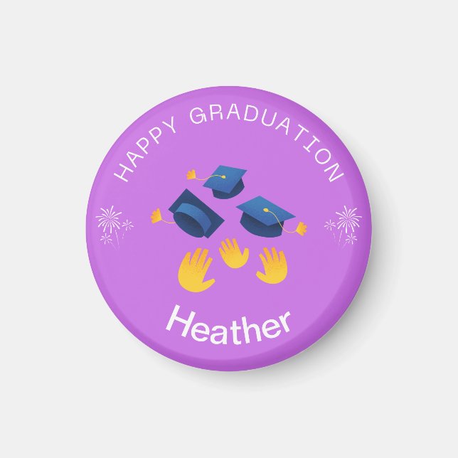 Magnet - Happy Graduation Personalize - Add name (Front)