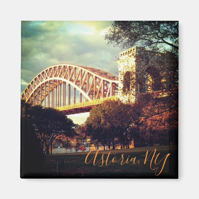 Magnet "Hell Gate Bridge in Automne" (Devant)