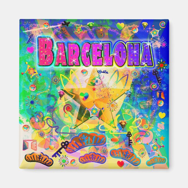 Magnet horaire de Barcelone (Devant)