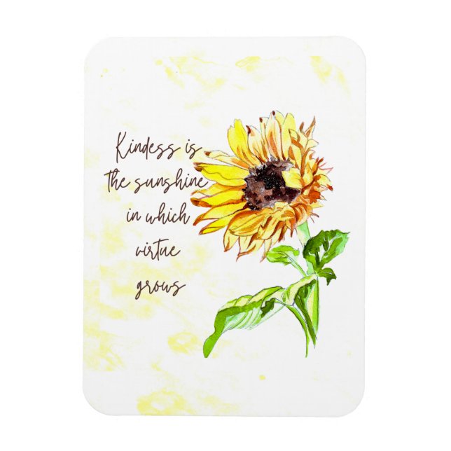 Magnet inspirant tournesol (Vertical)