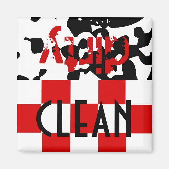 Magnet Kitchen Helper Clean Dirty Lave-vaisselle C (Devant)