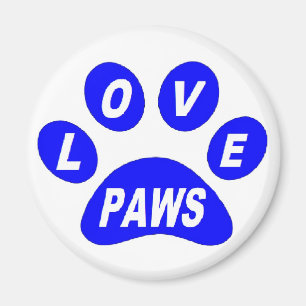 Magnet Love Paws on Paws Blue