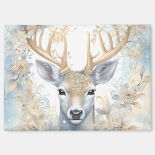 Magnet Majestic Christmas Deer in Blue 