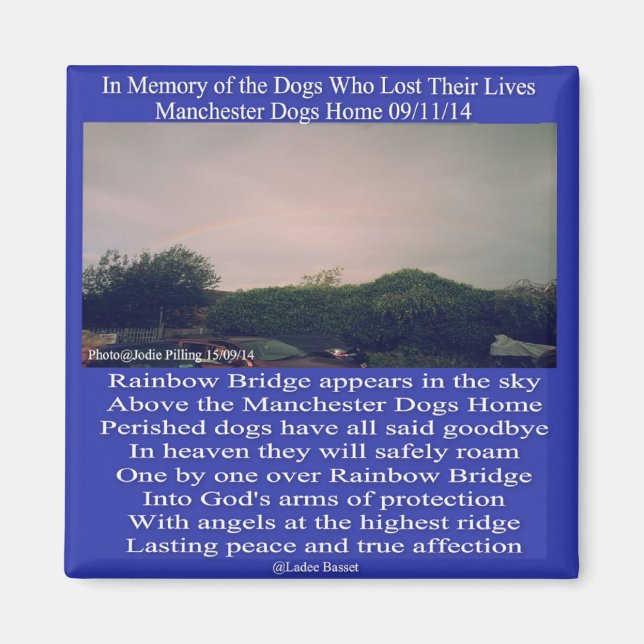 Magnet Manchester Rainbow Bridge Poem (Front)