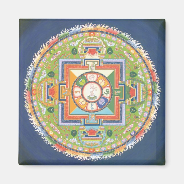 MAGNET Mandala de Chenrezig (Compassion) (Devant)