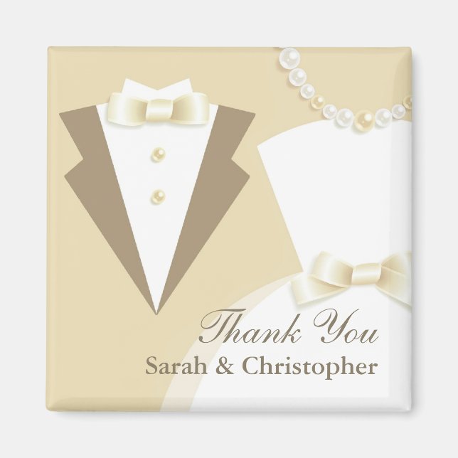 Magnet Mariage de mariée et de chambre de Merci (Devant)