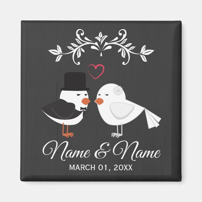 Magnet Mariage personnalisé (Devant)