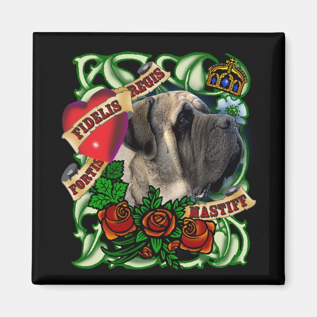 Magnet Mastiff de tatouage (Devant)