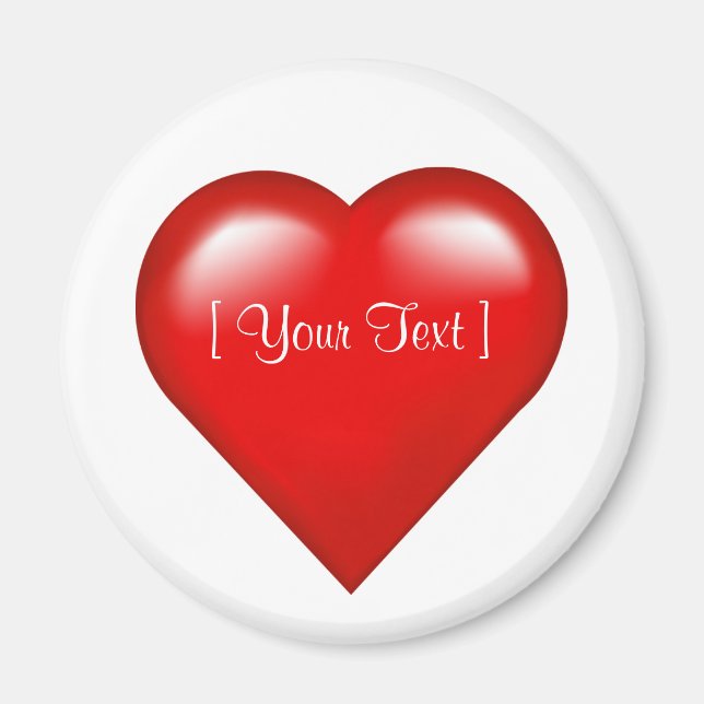 Magnet Modèle personnalisable Red Heart (Devant)