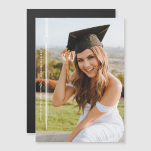 Magnet Modern Tassel Photo Faire-part de graduatio