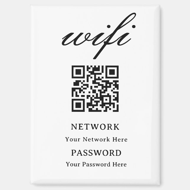 Magnet | Modern Wifi Password Network (Front)