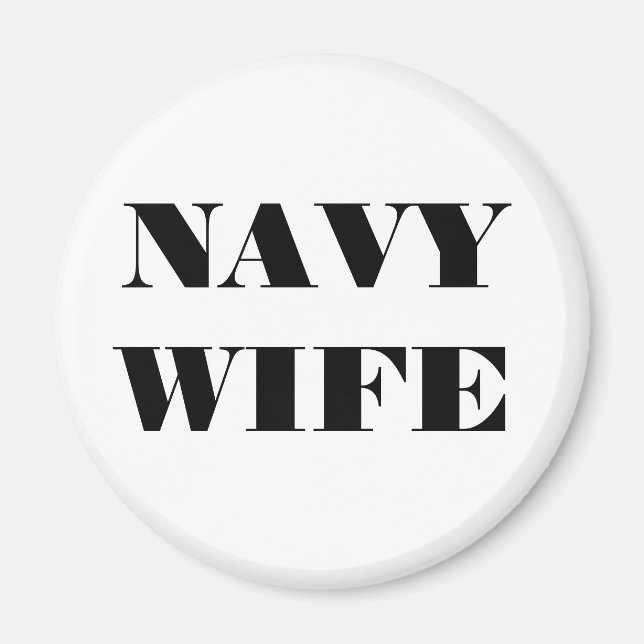 Magnet Navy Wife (Front)