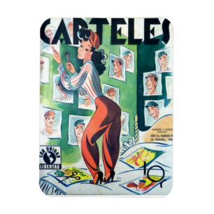 Magnet of Refrigerator Cuban Magazines Vintage