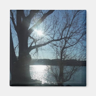 Magnet of the sun glistening on Lake Mendocino