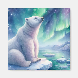 Magnet Ours Polaire Aquarelle