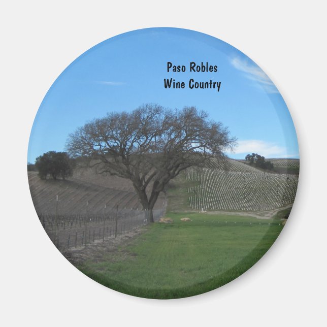 Magnet : Paso Robles, CA Pays vinicole (Devant)