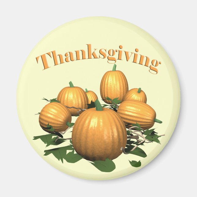 Magnet - Patch Citrouille de Thanksgiving (Devant)